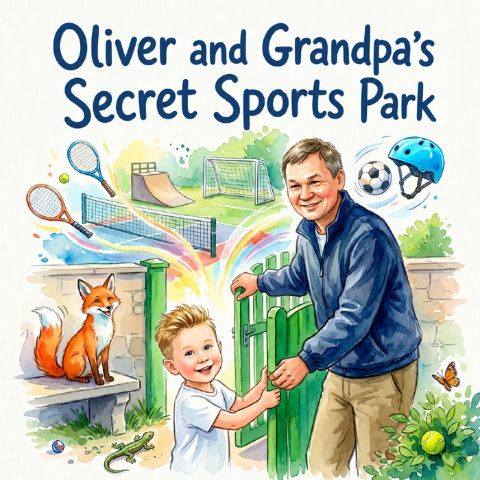 Cover of the demo book “Oliver and Grandpa's Sports Yard”