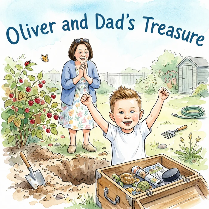 Cover of the demo book “Oliver and Daddy's Treasure”